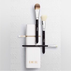 Dior Backstage Brush Set With White & Gold Brush Case | New In Box